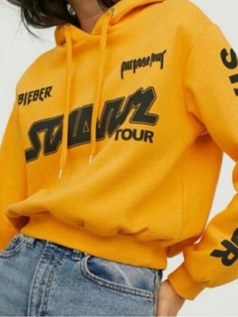 H&M Yellow Graphic 'Purpose Tour' Hoodie